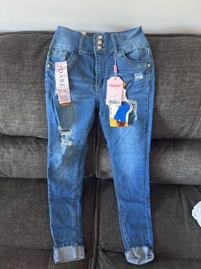 High-Waist Distressed Blue Women’s Jeans - Butt Lifting Jeans